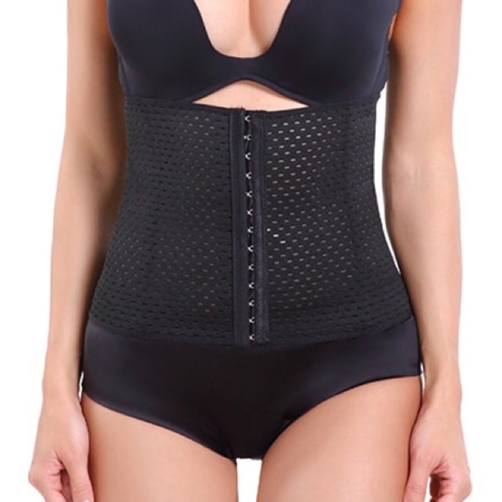 Waist trainer body shaper cincher corset black - Picture 2 of 5
